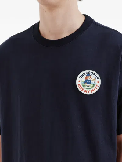 Chocoolate Logo-patch T-shirt In Blue