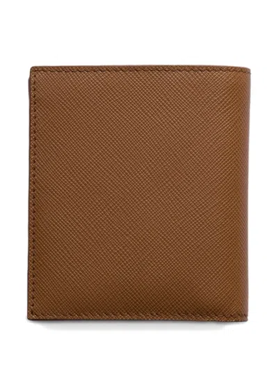 Prada Saffiano Leather Wallet In White