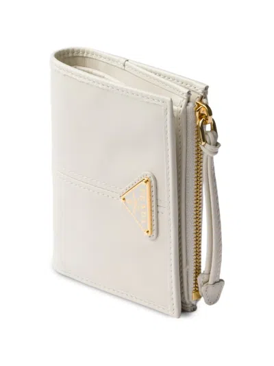 Prada Small Leather Wallet In Pink