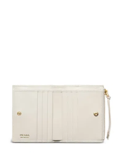 Prada Small Leather Wallet In Pink