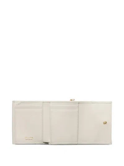 Prada Small Leather Wallet In Red