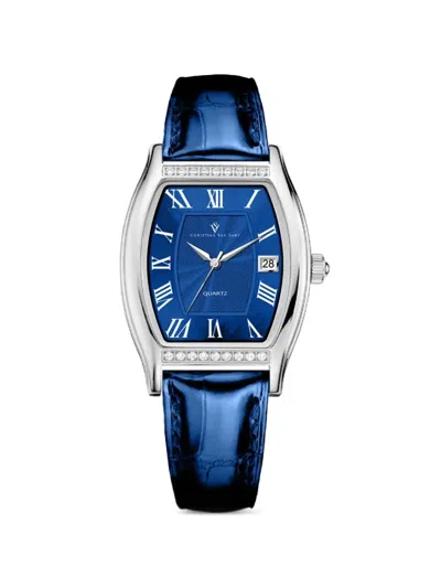 Christian Van Sant Gemma Crystal-embellished 34mm Watch In Orange