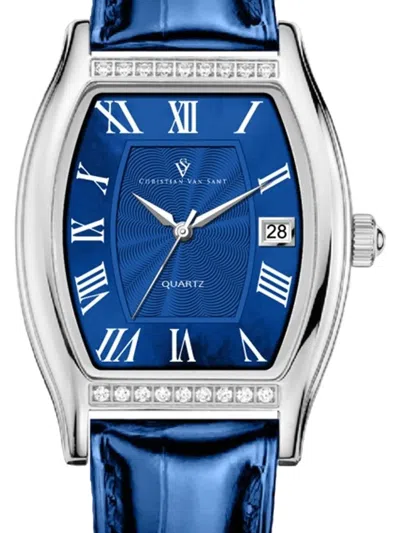 Christian Van Sant Gemma Crystal-embellished 34mm Watch In Orange