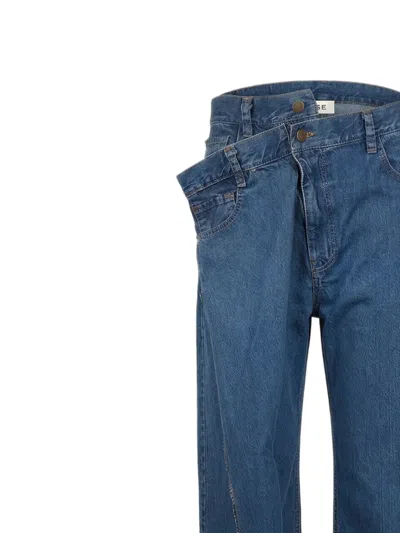Monse Cross-over Jeans In Blue