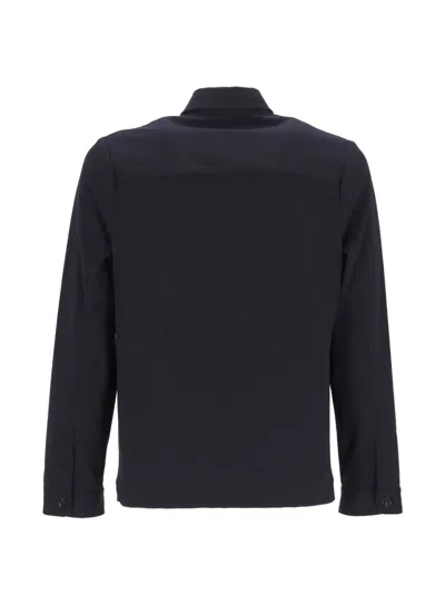 Hōsio Flap-pocket Button-up Shirt-jacket In Black