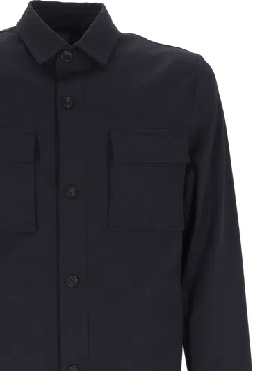 Hōsio Flap-pocket Button-up Shirt-jacket In Black