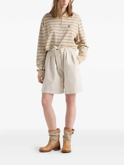 Prada Old Gabardine Bermudas In White