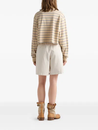 Prada Old Gabardine Bermudas In White