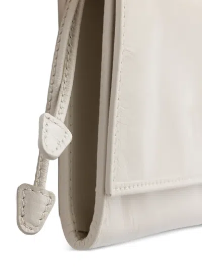 Prada Leather Wallet With Shoulder Strap In Animal Print