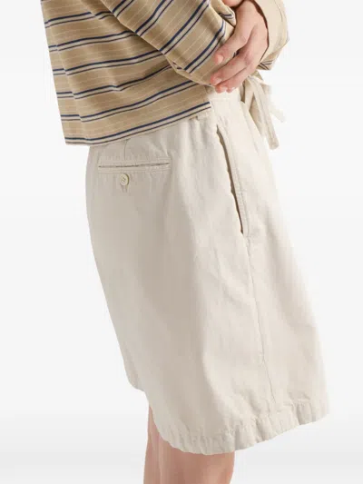 Prada Old Gabardine Bermudas In White