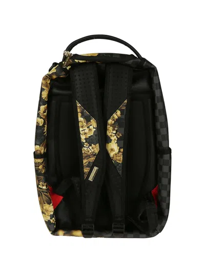 Sprayground Floral-print Checkered Backpack In Pattern