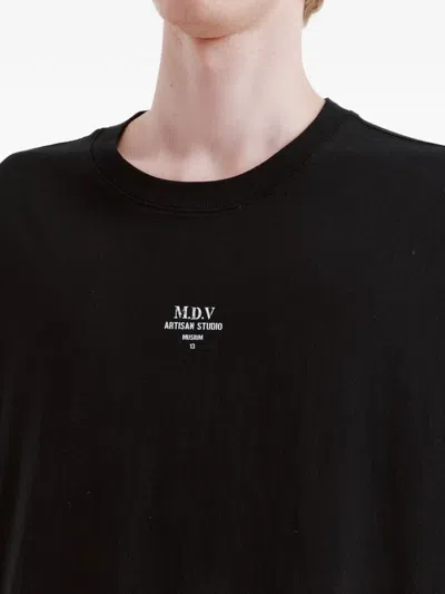 Musium Div. Layered-effect Logo-print T-shirt In Black