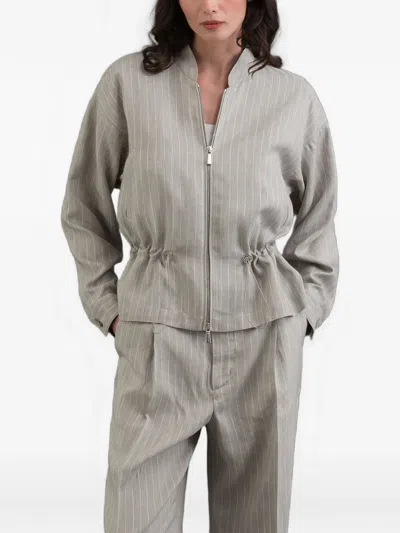 Moorer Tinya-rvl Jacket In Gray