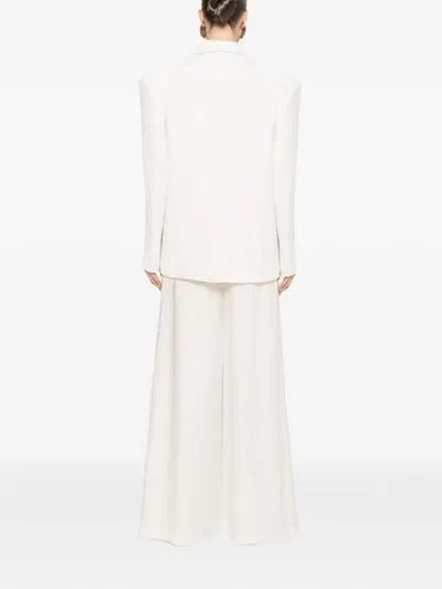 Nissa Lace-insert Blazer In White