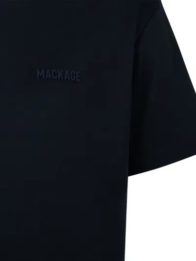 Mackage Logo-patch T-shirt In Blue