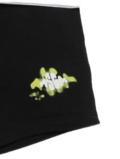 Msgm Logo-print T-shirt Shorts Set In White