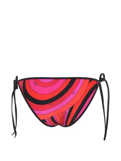 Pucci Low Rise Bikini Bottom Vibrant Pattern In Pink