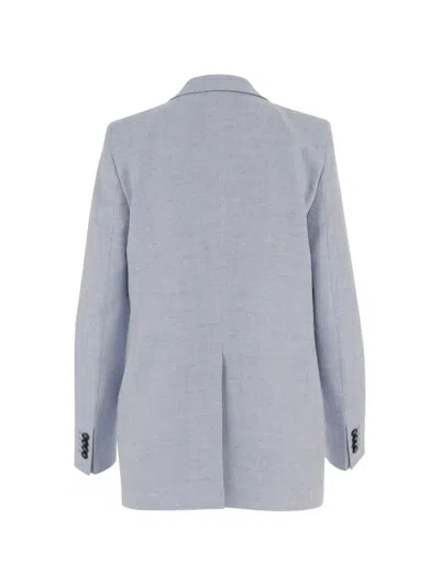 Tagliatore Adrianne Herringbone-pattern Single-breasted Blazer In Blue