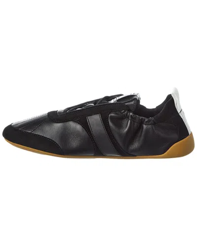 Chloé Sneakers Contrast Sole Elasticated Panels Pull Tab In Black