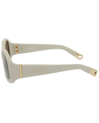 Jacquemus Colapso 50mm Rectangular Sunglasses In Brown