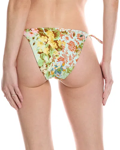 Monte And Lou Reversible Tie Side Bikini Bottom In Multi