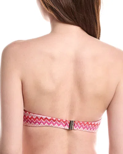 Ramy Brook Chevron Jaedyn Bikini Top In Pink