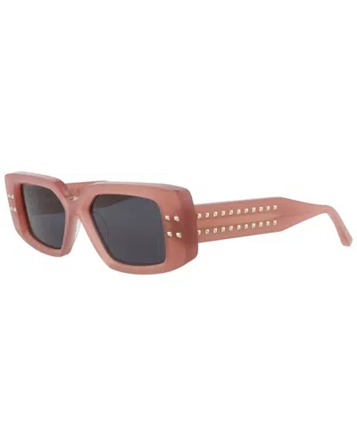 Valentino Eyewear Rectangular Frame Sunglasses In Brown