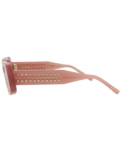 Valentino Eyewear Rectangular Frame Sunglasses In Brown