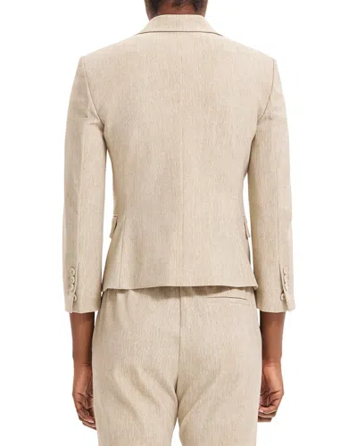 Theory Printed Ponte Blazer In Brown