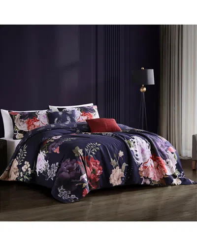 Bebejan Garden Reversible Comforter Set In Blue