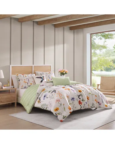 Bebejan Fresh Cut Flowers Reversible Comforter Set In Multi