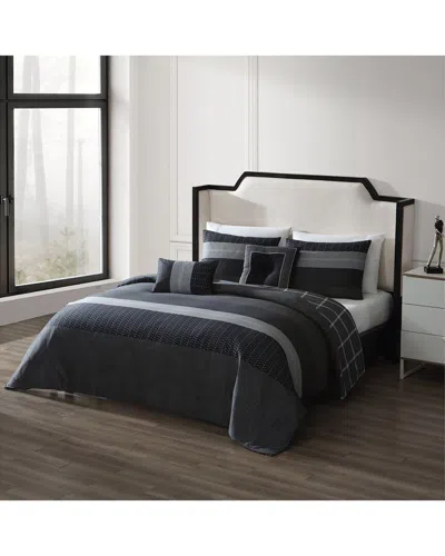 Bebejan 220 Thread Count Kyle Reversible Comforter Set In Blue