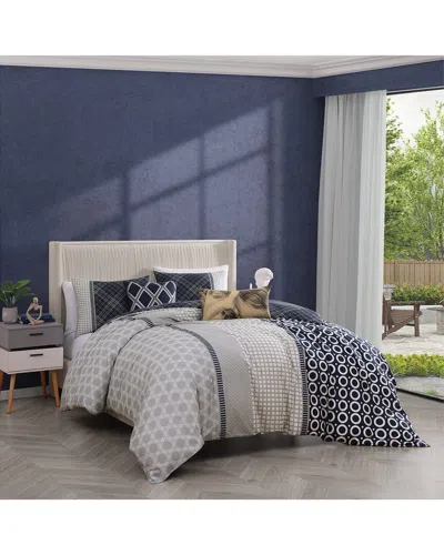 Bebejan 220 Thread Count Vertigeo Reversible Comforter Set In Multi