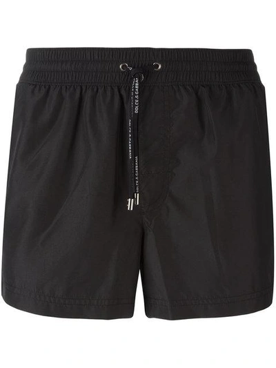 Dolce & Gabbana Drawstring Swim Shorts In Black