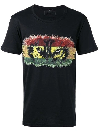 Balmain Wolf-print Crew-neck Cotton T-shirt