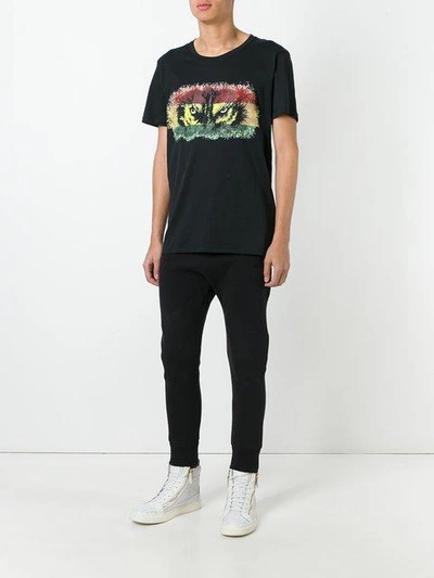 Balmain Wolf-print Crew-neck Cotton T-shirt