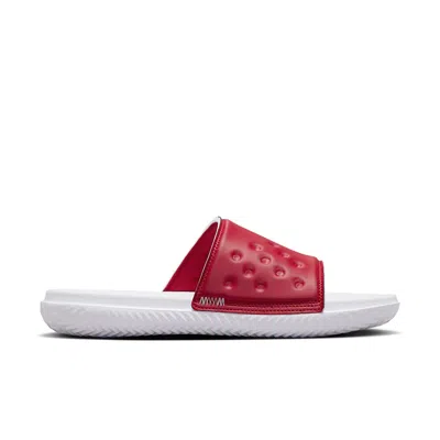 Jordan Play Logo-patch Slides In Red