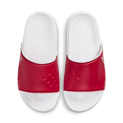 Jordan Play Logo-patch Slides In Red