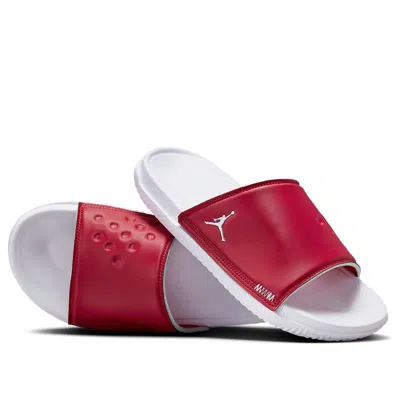 Jordan Play Logo-patch Slides In Red