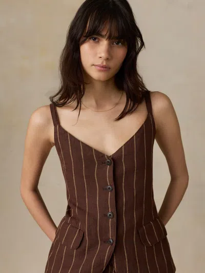 Faherty Sun Strider Milo Vest In Multi