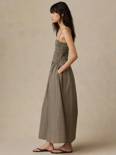 Faherty Coastal Poplin Lucia Dress In Brown