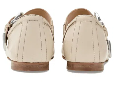 Frye Carson Mary Jane Flat In Neutral