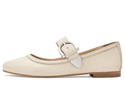Frye Carson Mary Jane Flat In Neutral