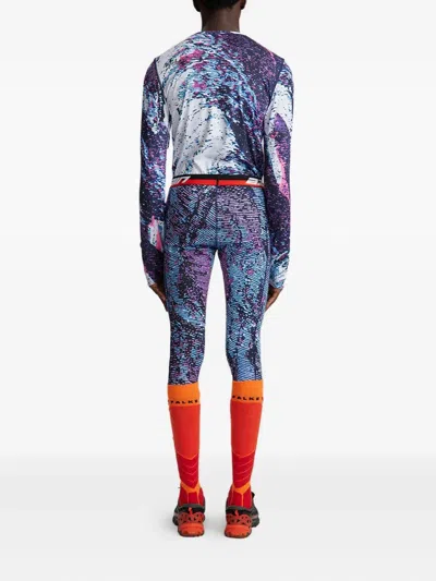 Aztech Mountain Printed Performance Top In Blue