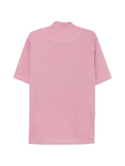 Junya Watanabe Patchwork-panel Gingham Shirt In Pink