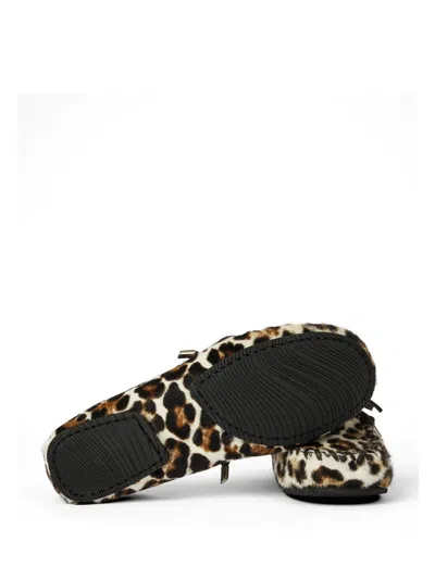 Paul Smith Womens Loafers Sonna Leopard Print Bow In Brown