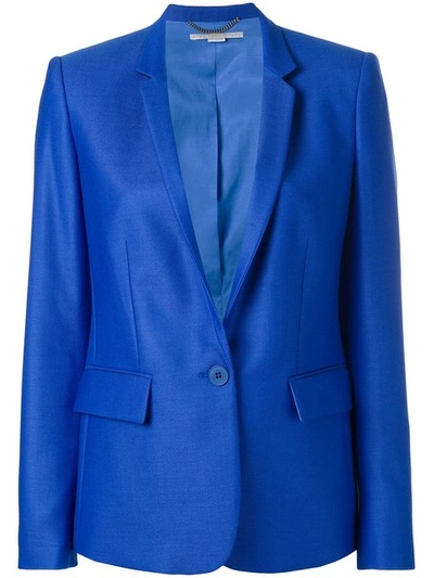 Stella Mccartney Woman Wool-piqué Blazer Blue In Corn Flower
