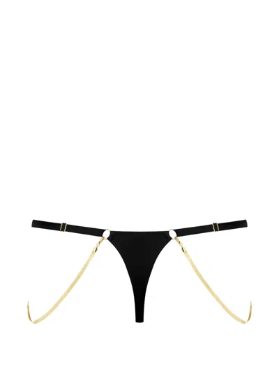 Maison Close Chain-string Thong In Black