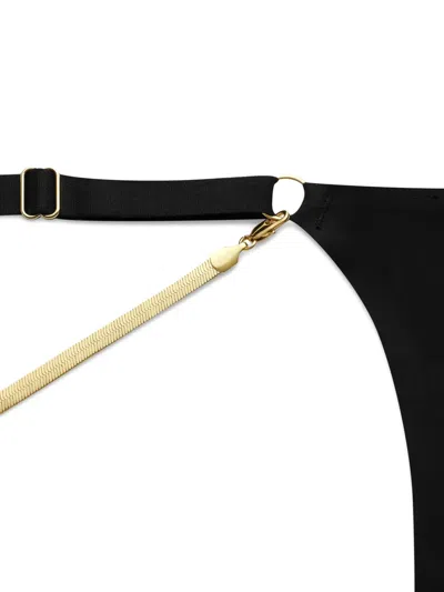 Maison Close Chain-string Thong In Black
