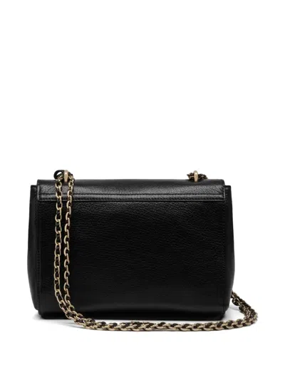 Mulberry Lily Convertible Leather Shoulder Bag In Glossy Goat Black